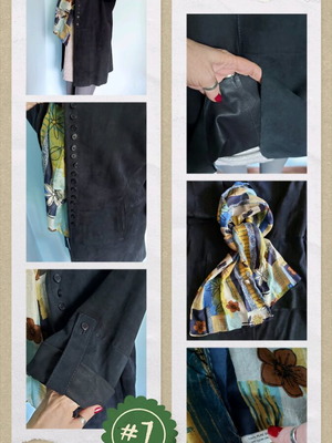 Παλτό Uterque από φυσικό nubuck δέρμα, σαν καινούργιο, μέγεθος L/XL