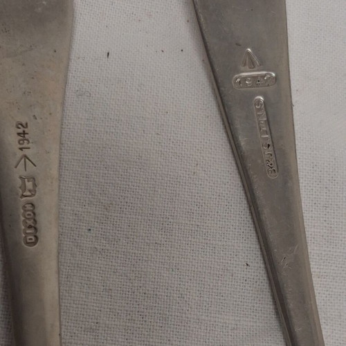 British military cutlery set WW2 used, 7 pieces, Broad Arrow