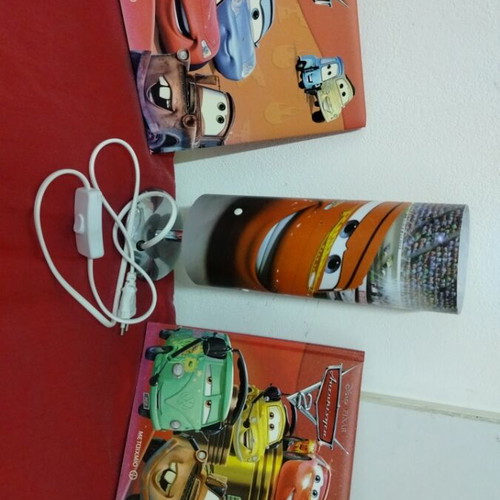 Cars Macqueen children's set like new with two books and lamp