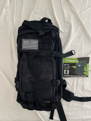 Backpack travel 20L like new, black tourist backpack