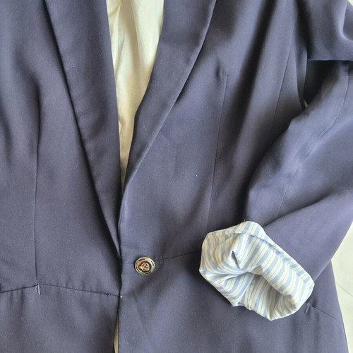 Zara navy blue blazer like new with details, size M