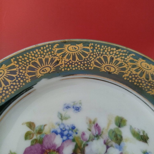 Rosenthal Thomas Bavaria vintage dessert plates, gold encrustation