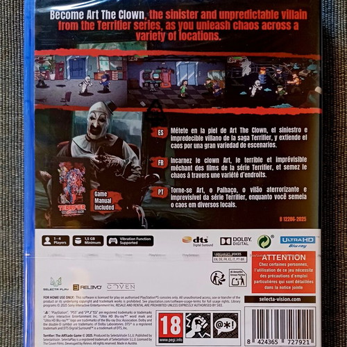 Terrifier The Artcade Game PS5 sealed, new