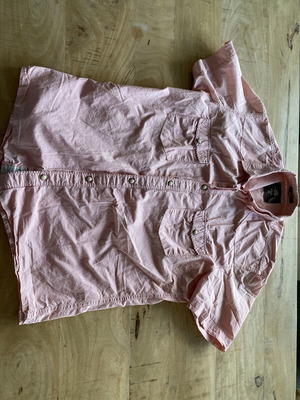 Мъжка риза H&M L.O.G.G. розова каре, прилепнала, размер L като нова