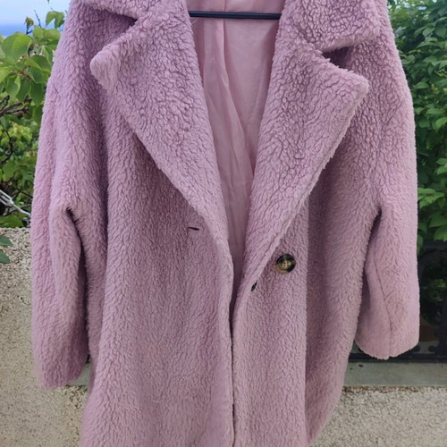 Teddy coat unused, one size, pink