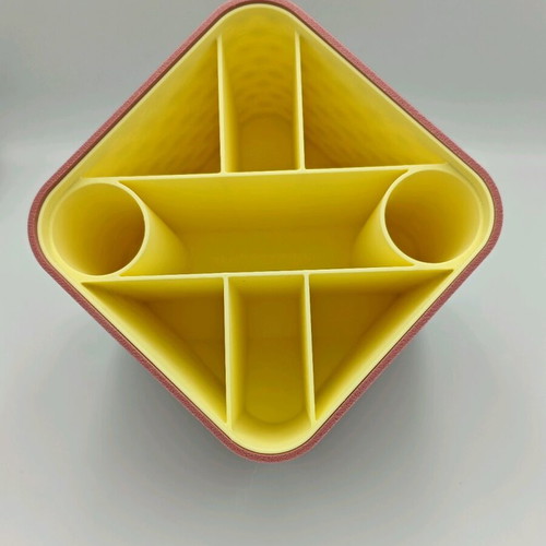 Desk pencil holder new with adjustable tilt 3D printed
