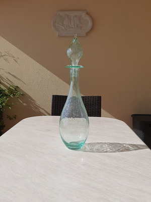 Large vase made of blown glass new, dimensions 53x13 cm