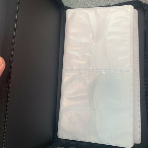 CD case with blue stripe