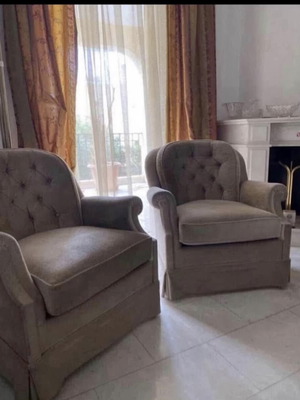 Armchair and three-seater sofa set like new