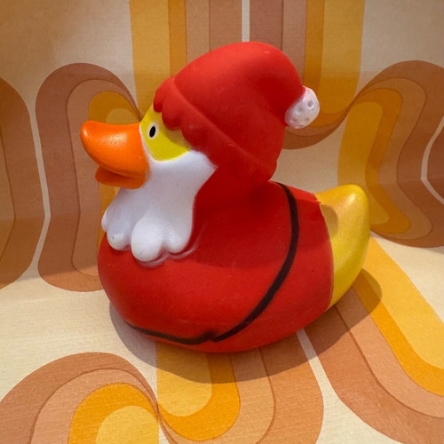 Christmas rubber ducks Santa Lilalu like new, 14cm
