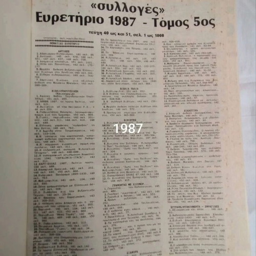 Sylloges 1987 Complete Year Bound Volume Like New