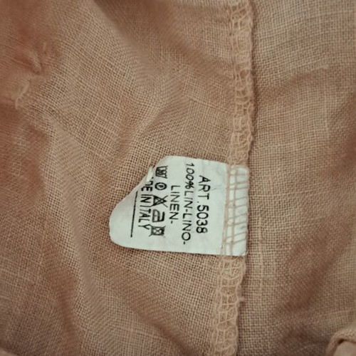 Linen shorts used, soft pink with woven drawstring belt, size S/M
