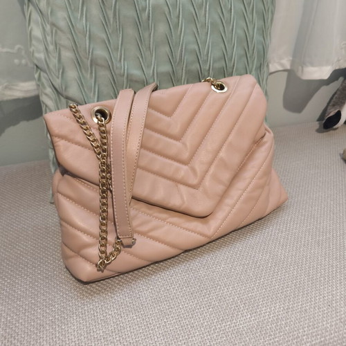 Large nude shoulder bag like new, very spacious