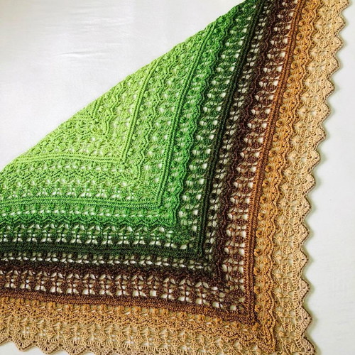 Knitted Vesna scarf new multicolor handmade