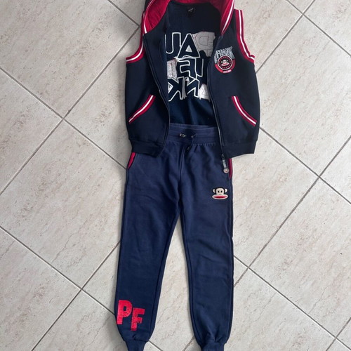 Paul Frank tracksuit and sleeveless hoodie like new, size 8-10, blue