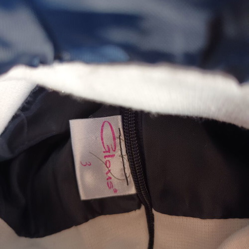 Baby dress 3 years old new, white and blue with zipper and lining