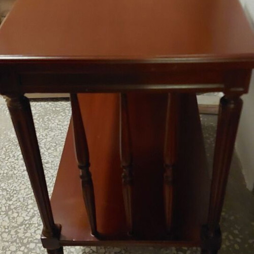 Walnut side table, handmade, 1970