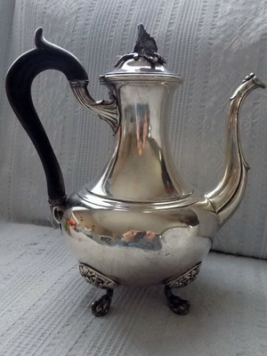 Antique 18th century teapot used, French, about 25cm
