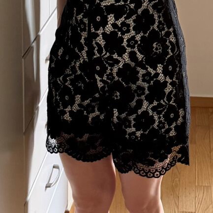 Toi&Moi lace short-sleeve jumpsuit like new, black and white, size S