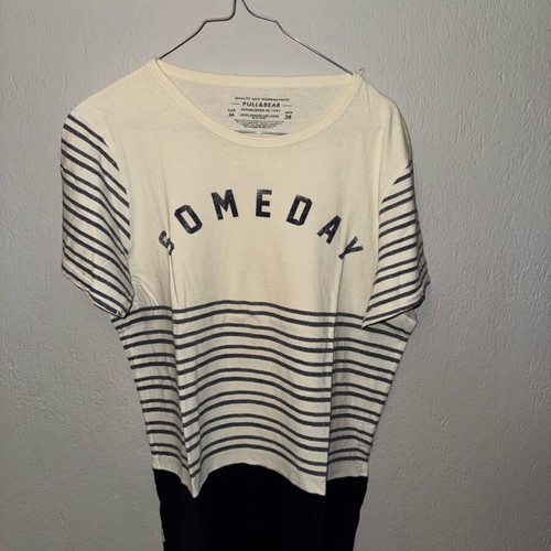 Pull&Bear men's striped Someday t-shirt size M used