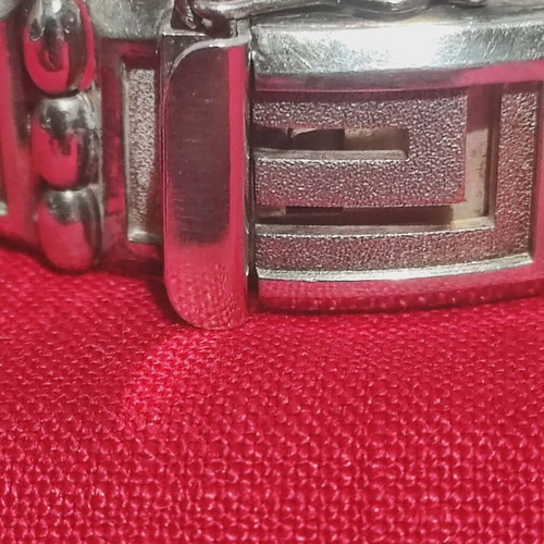 Silver bracelet 925 like new with meander design