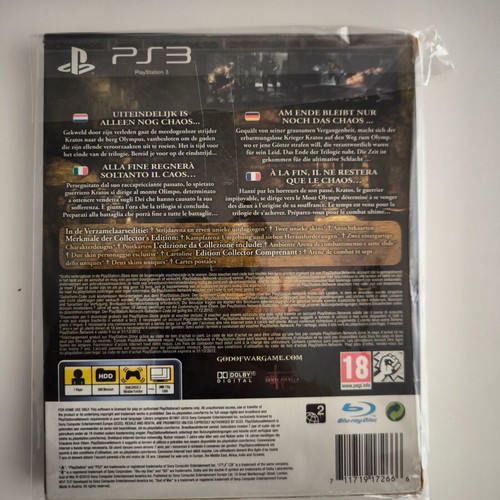 God of War 3 Collector's Edition PS3 game like new