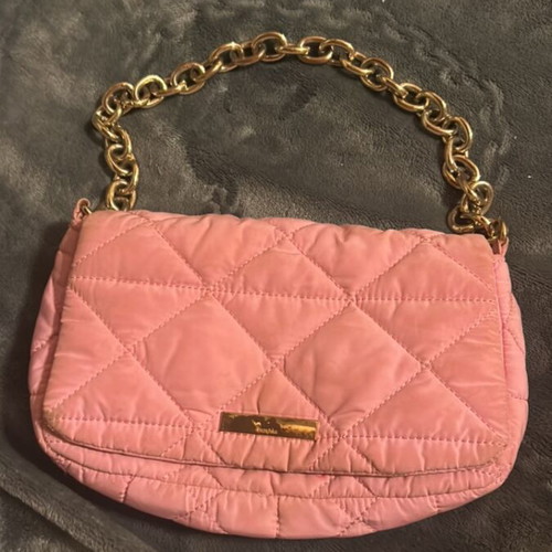 Bershka pink handheld bag used with rusted logo