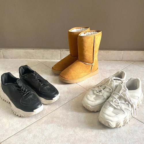 Shoes pack of 3 used, size 39, multicolor