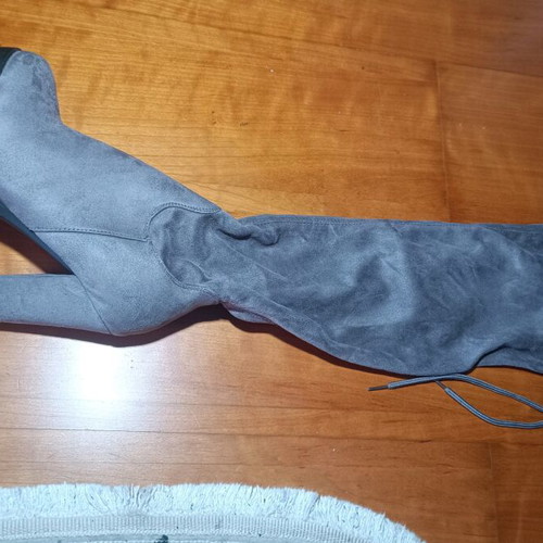 Over-the-knee boots like new, gray, size 38