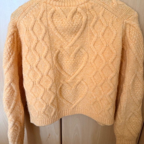 Zara cardigan with unique buttons orange like new