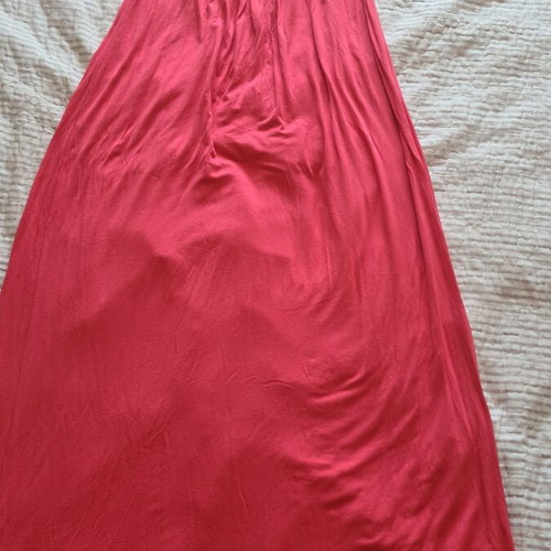 On Line coral maxi dress, A-line, beige and pink