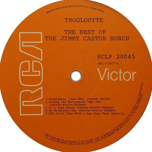Troglodyte The Best Of The Jimmy Castor Bunch vinyl used, R&B Soul