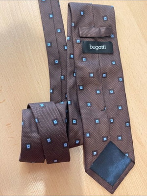 Bulgatti tie 100% silk brown new