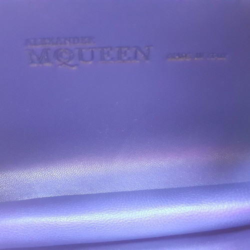 Alexander McQueen Union Jack Skull clutch cobalt blue new with box