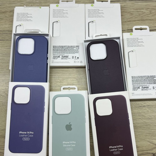 Apple Leather and Silicone Cases for iPhone 14 Pro new, MagSafe