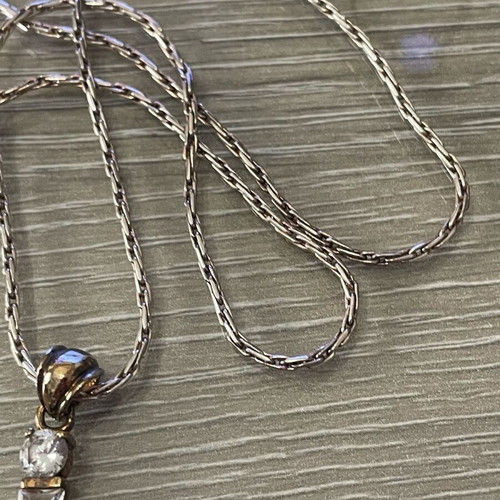 Stavros necklace used silver 925 with gold-plated cross, 60 cm chain