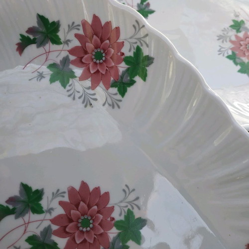 Porcelain dish set used, 2 serving plates with marks