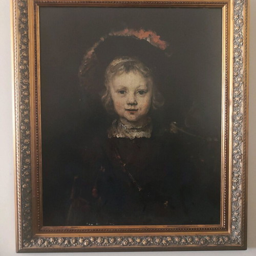 Print painting of Rembrandt's "Artist's Son Titus" like new