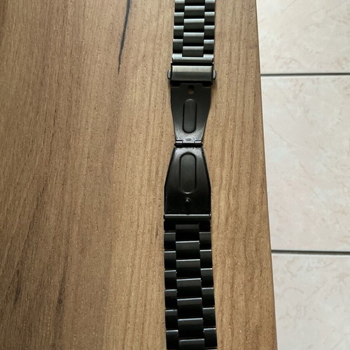 Metal bracelet watch strap 22cm used, black