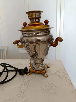 Russian samovar used, probably not working