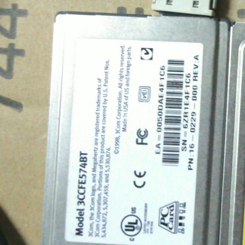 3Com PCMCIA 100Mbps Fast Ethernet used
