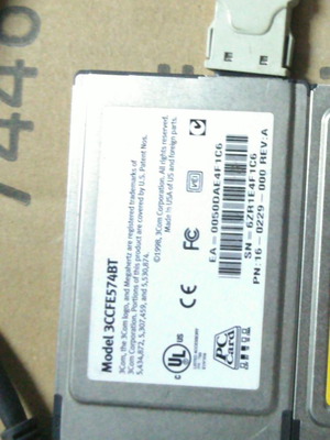3Com PCMCIA 100Mbps Fast Ethernet used