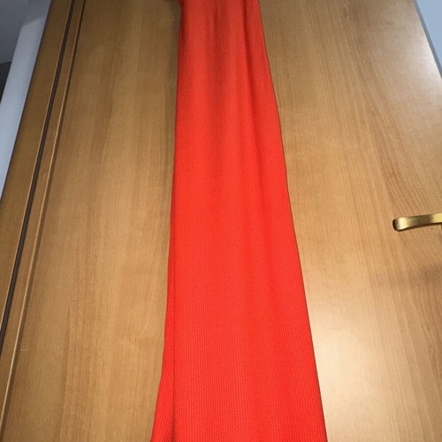 Bershka red maxi dress, slim fit with slit