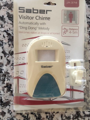 Saber Visitor Chime with Ding Dong Melody, new
