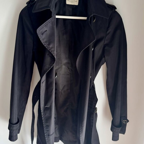 Massimo Dutti women's short trench coat size S like new, black