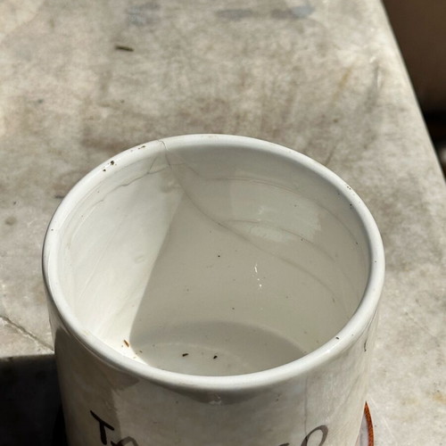 Ceramic Tabacco Jar used from RO-EL Milano with wooden lid