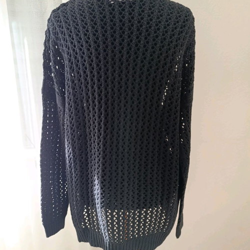 Amisu knitted mesh sweater like new, size Large-XLarge, black