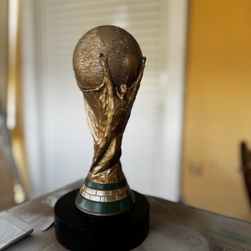 Mundial trophy 3D printed in gold color new official replica
