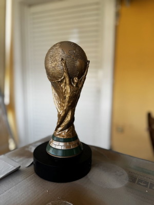 Mundial trophy 3D printed in gold color new official replica