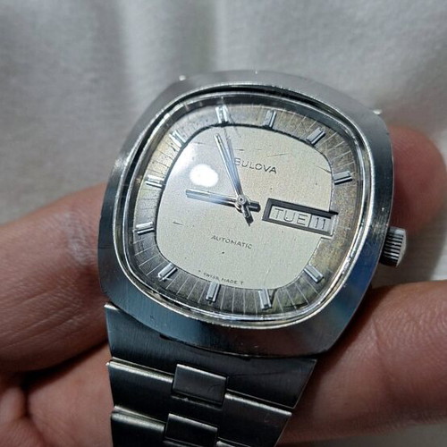 Bulova 7366 automatic vintage watch used, stainless steel case